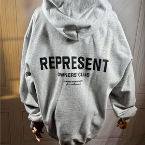 Represent Gray Hoodie for Men